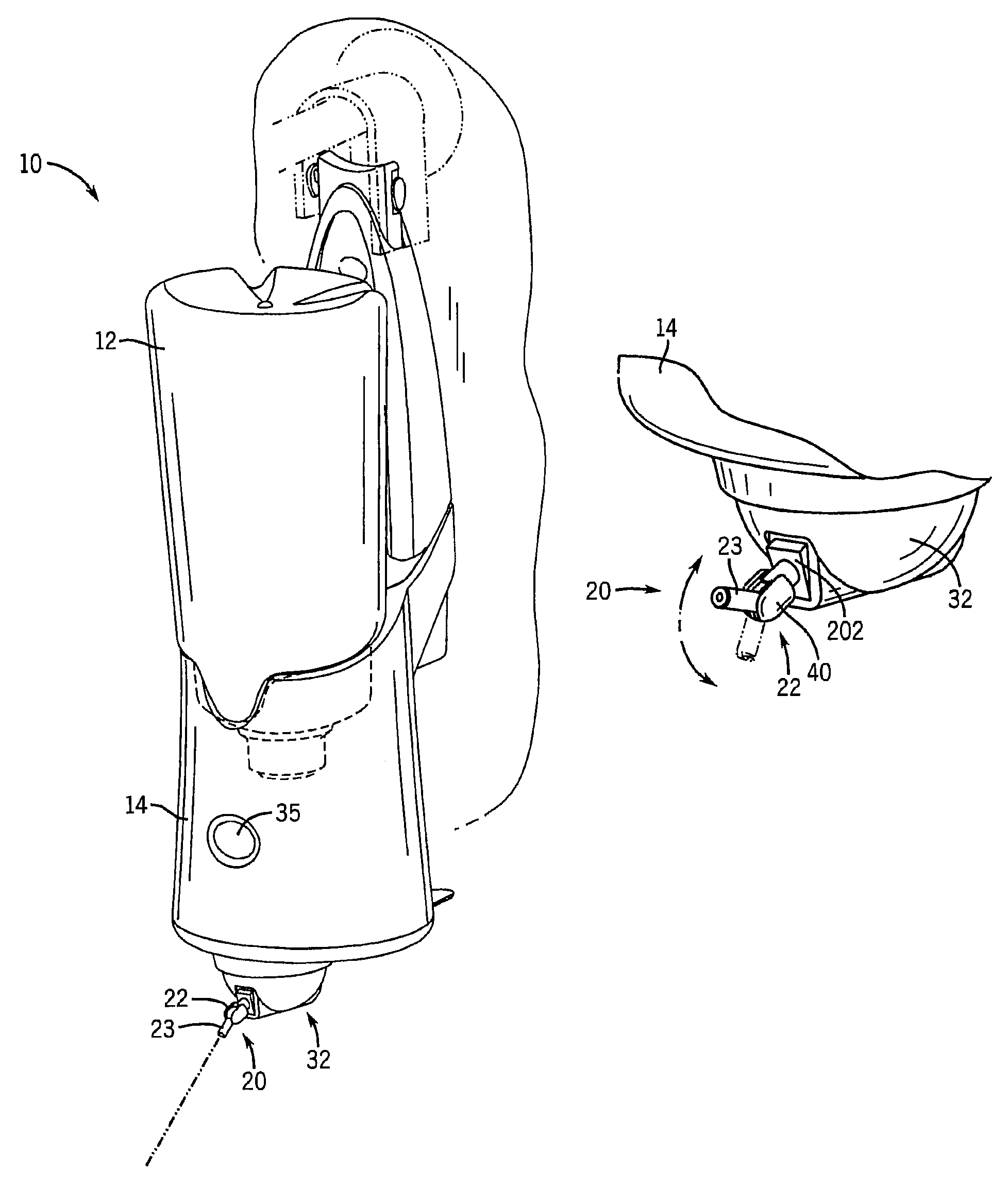 Automated sprayer with manually-adjustable nozzle