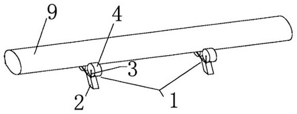 An automatic stacking device for aluminum rods