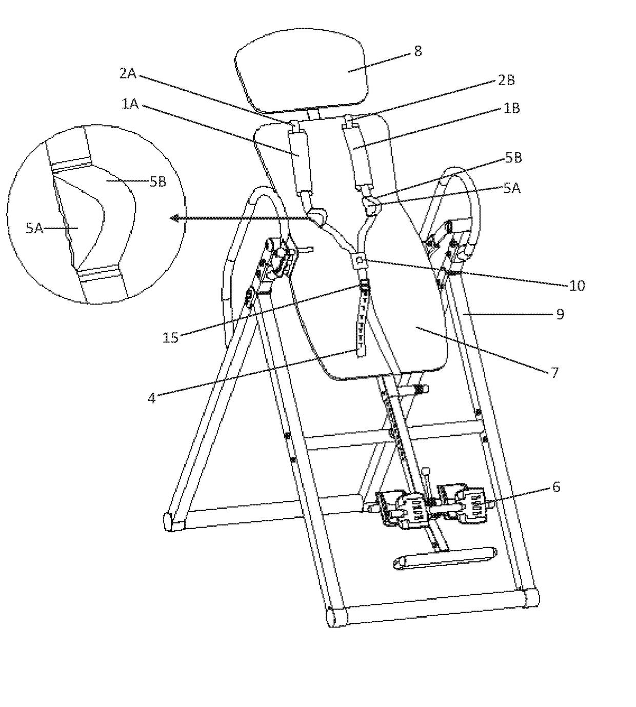 Strap for inversion therapy table