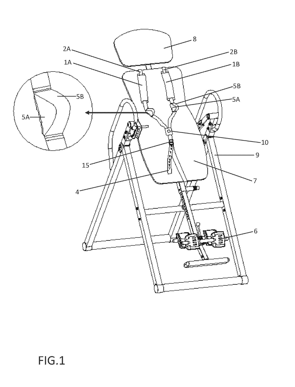 Strap for inversion therapy table