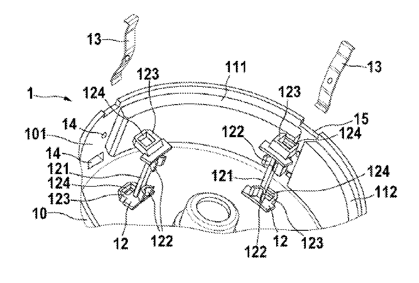 Magnet carrier for a pole housing