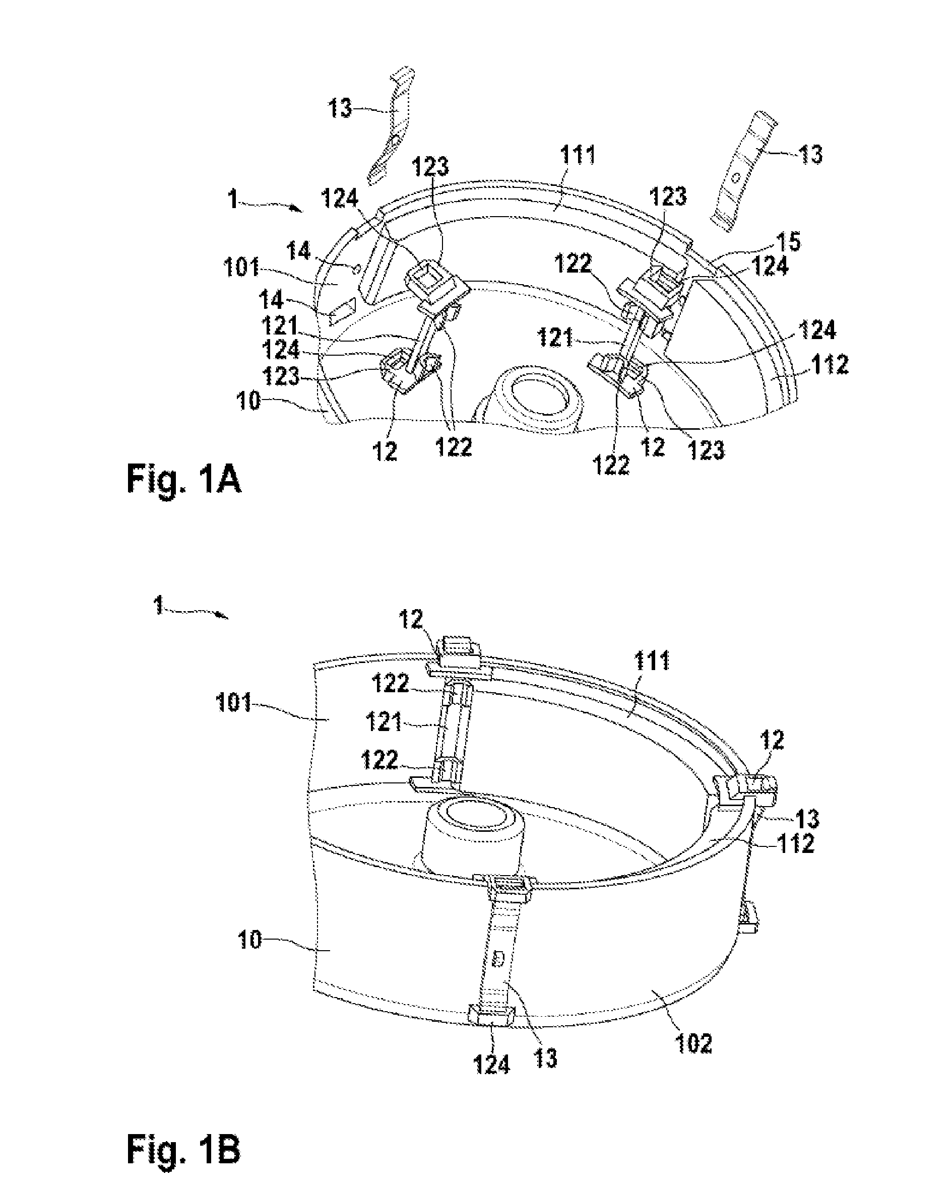 Magnet carrier for a pole housing