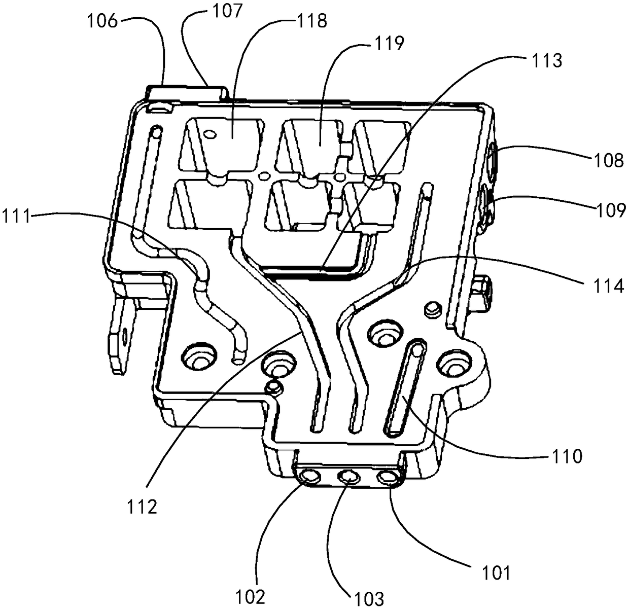 Integrated gas passage board, gas processing device and medical equipment thereof