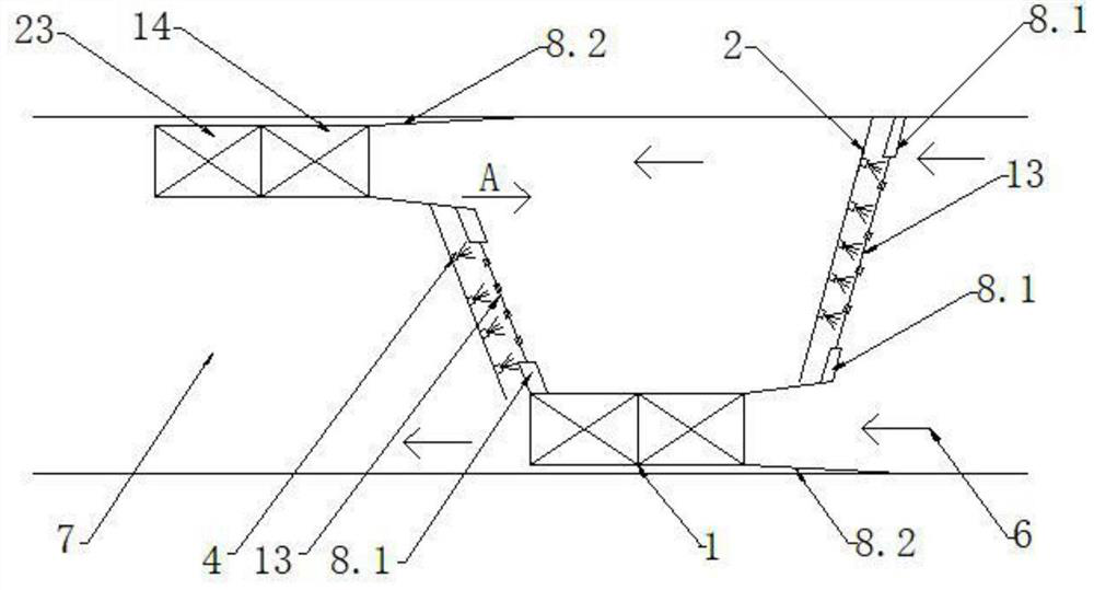 Distributed closed dry dust removal system and dust removal method in return air lane