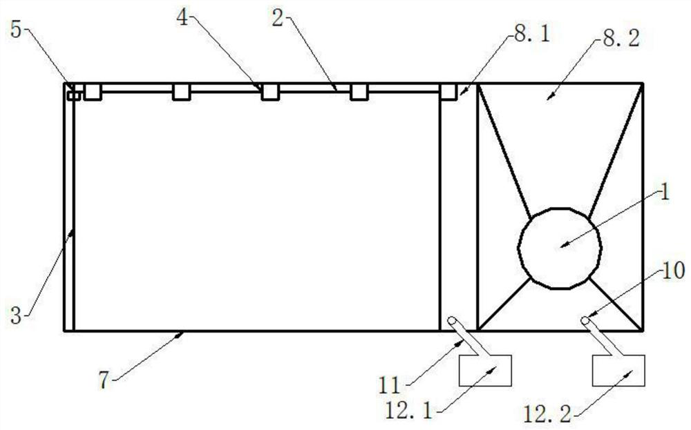 Distributed closed dry dust removal system and dust removal method in return air lane