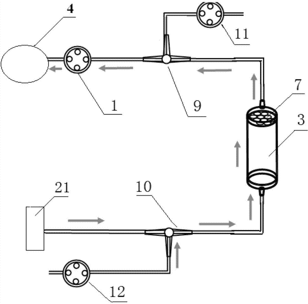 Device for separating tumor cells in blood fluid