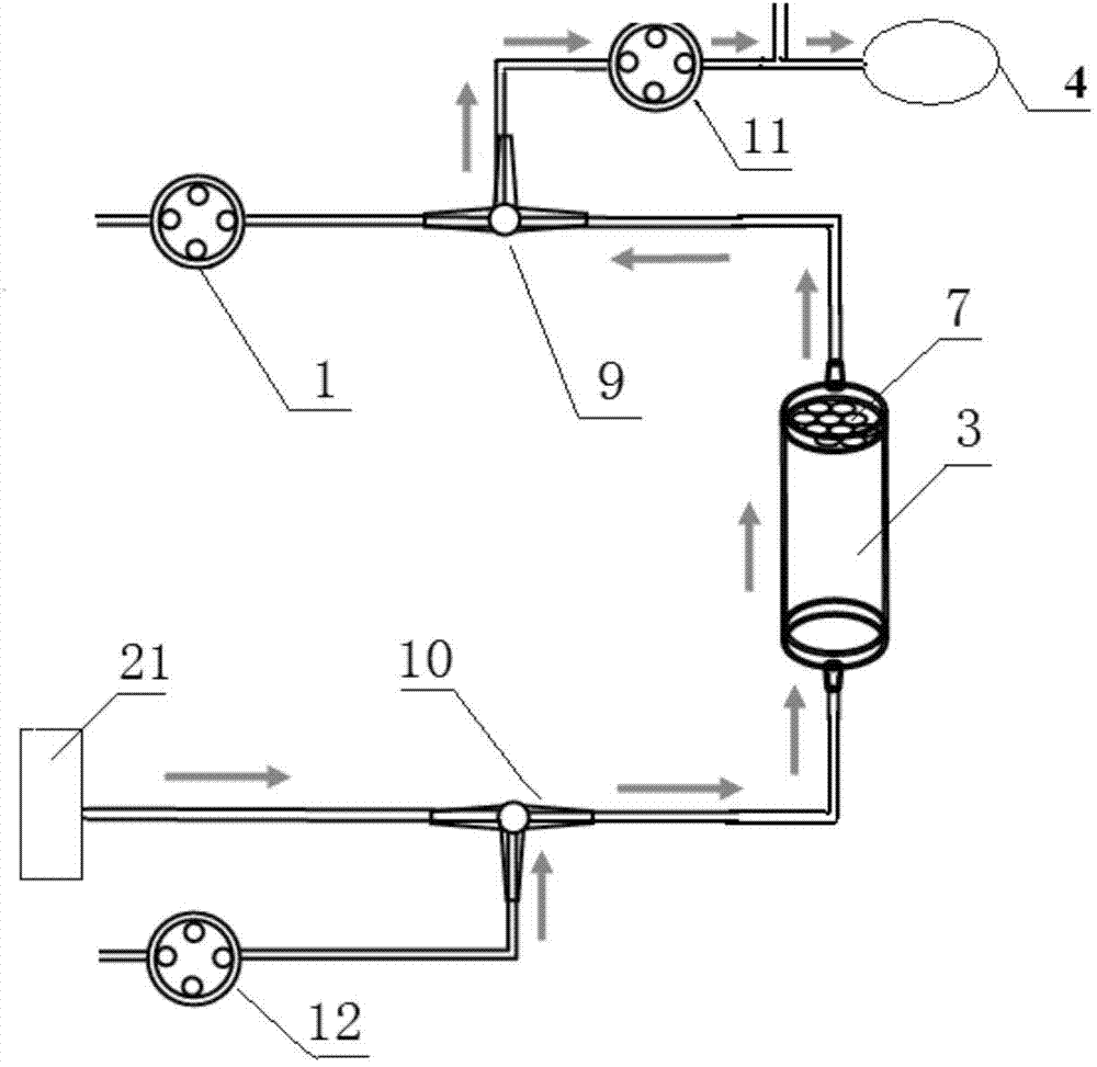 Device for separating tumor cells in blood fluid