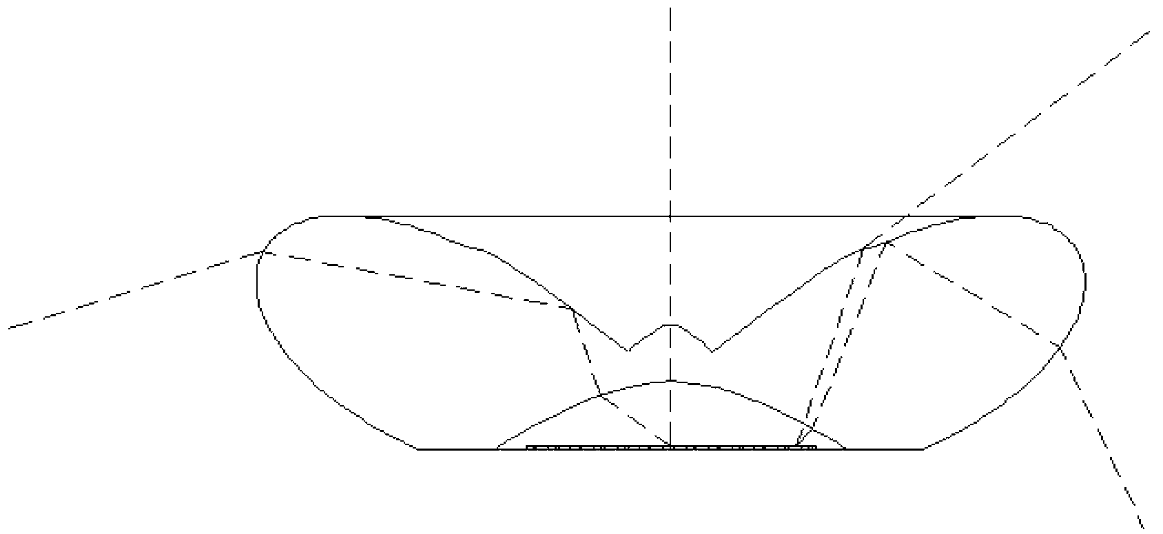 Secondary optical lens for light emitting diode (LED) wide-angle bulb lamp and LED wide-angle bulb lamp