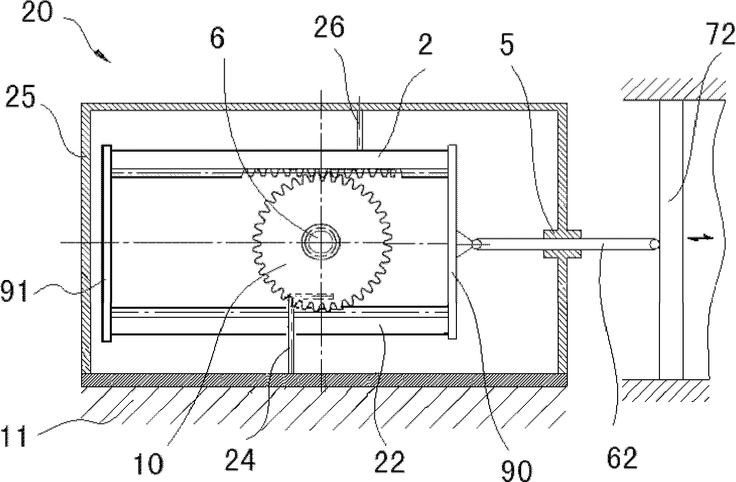 Rotary motion and reciprocating motion converting device