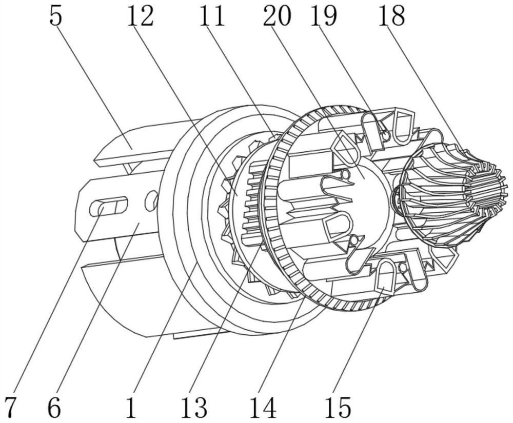 Multi-frame dimming LED spotlight assembly capable of stably working