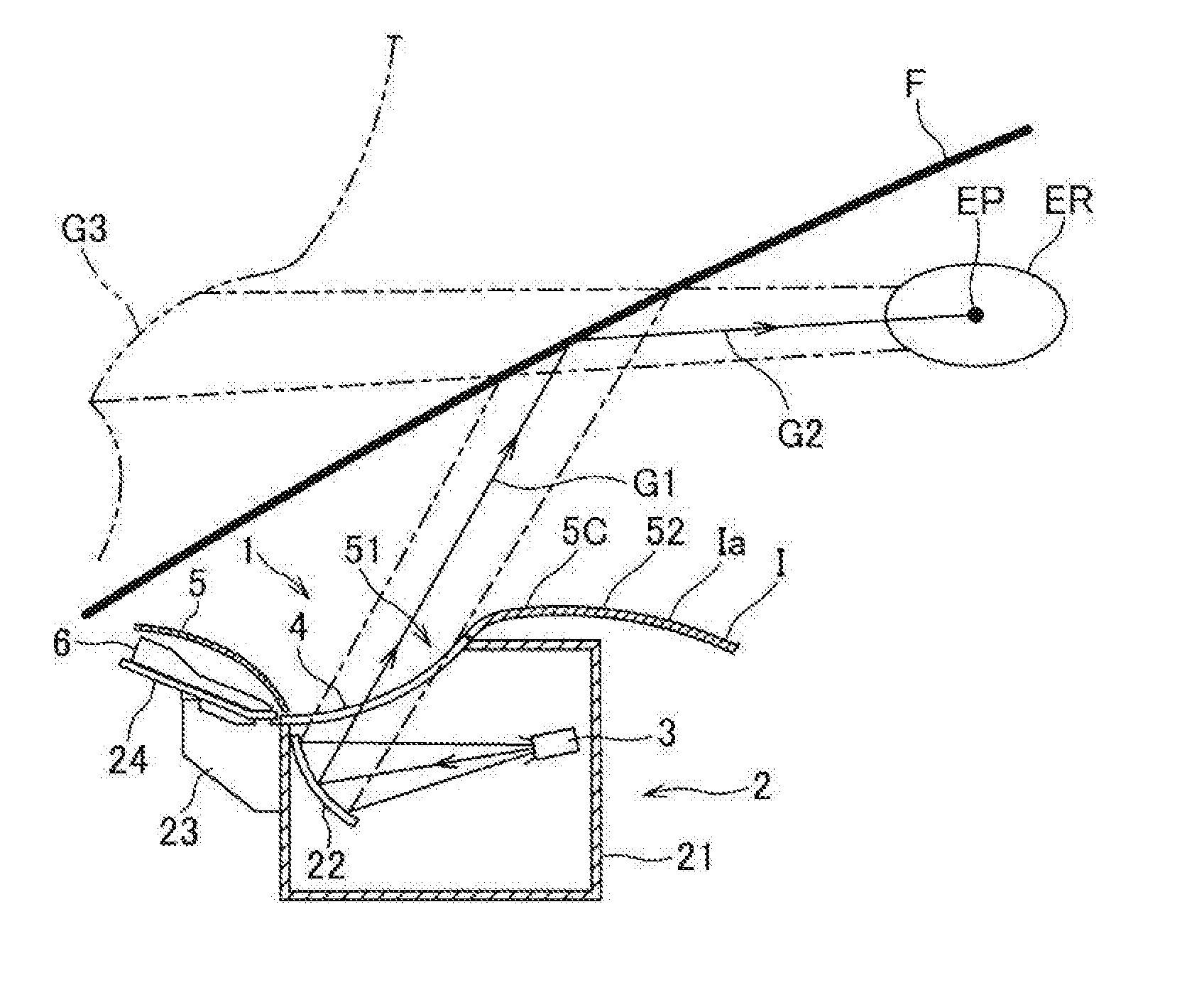 Vehicle display device