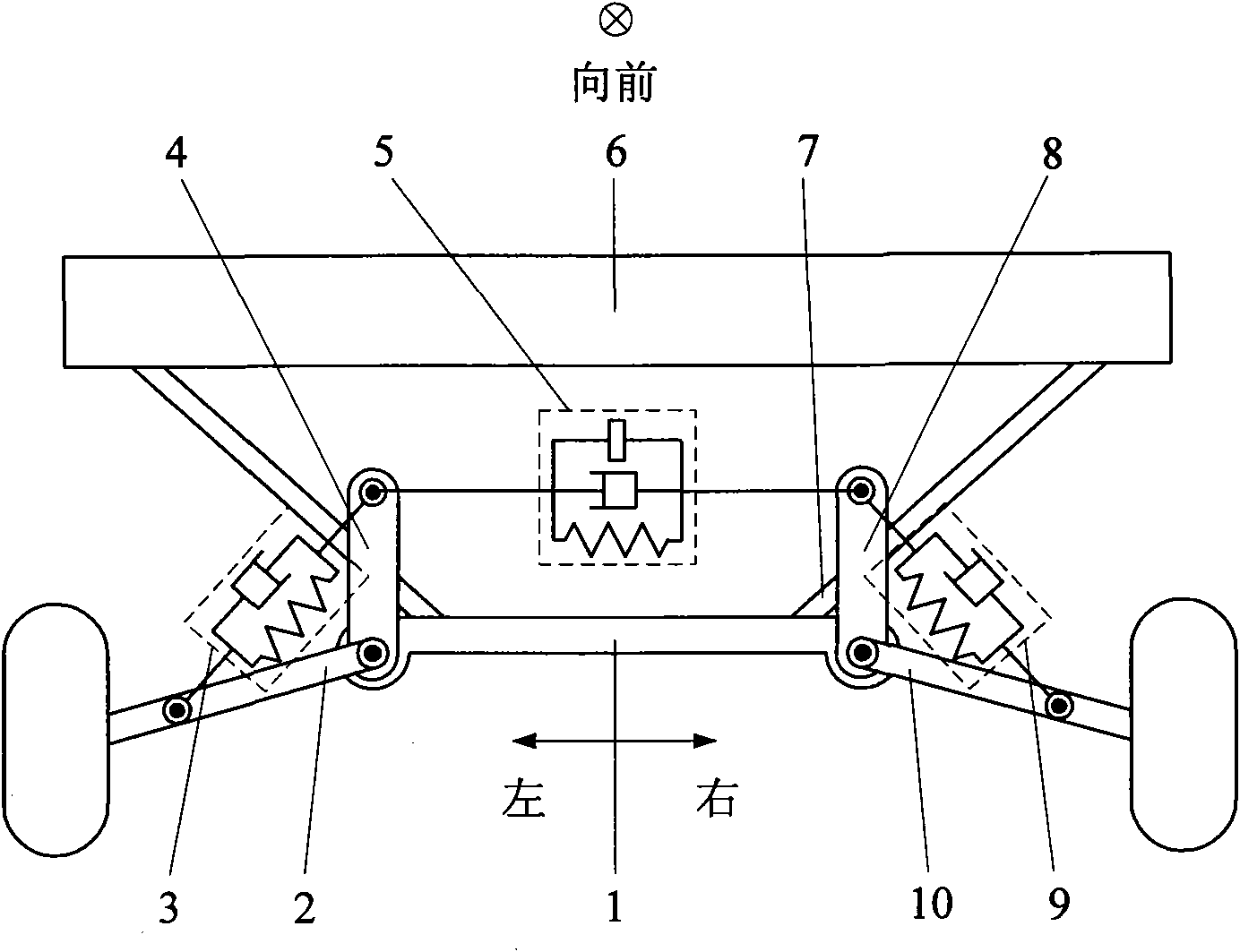 Through type inertial mass energy storage suspension