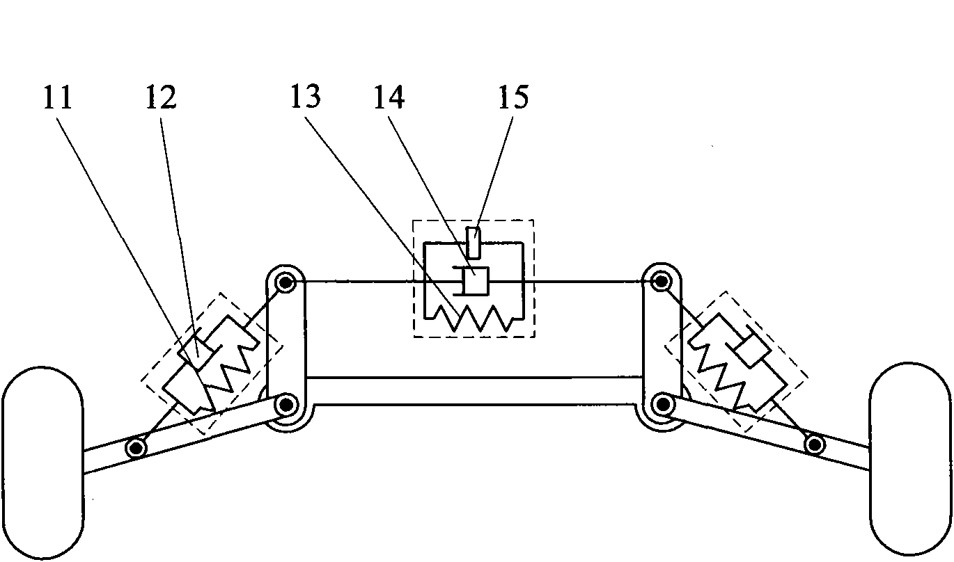 Through type inertial mass energy storage suspension