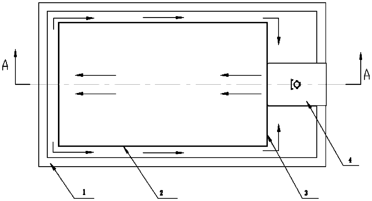 Edge-free swimming pool