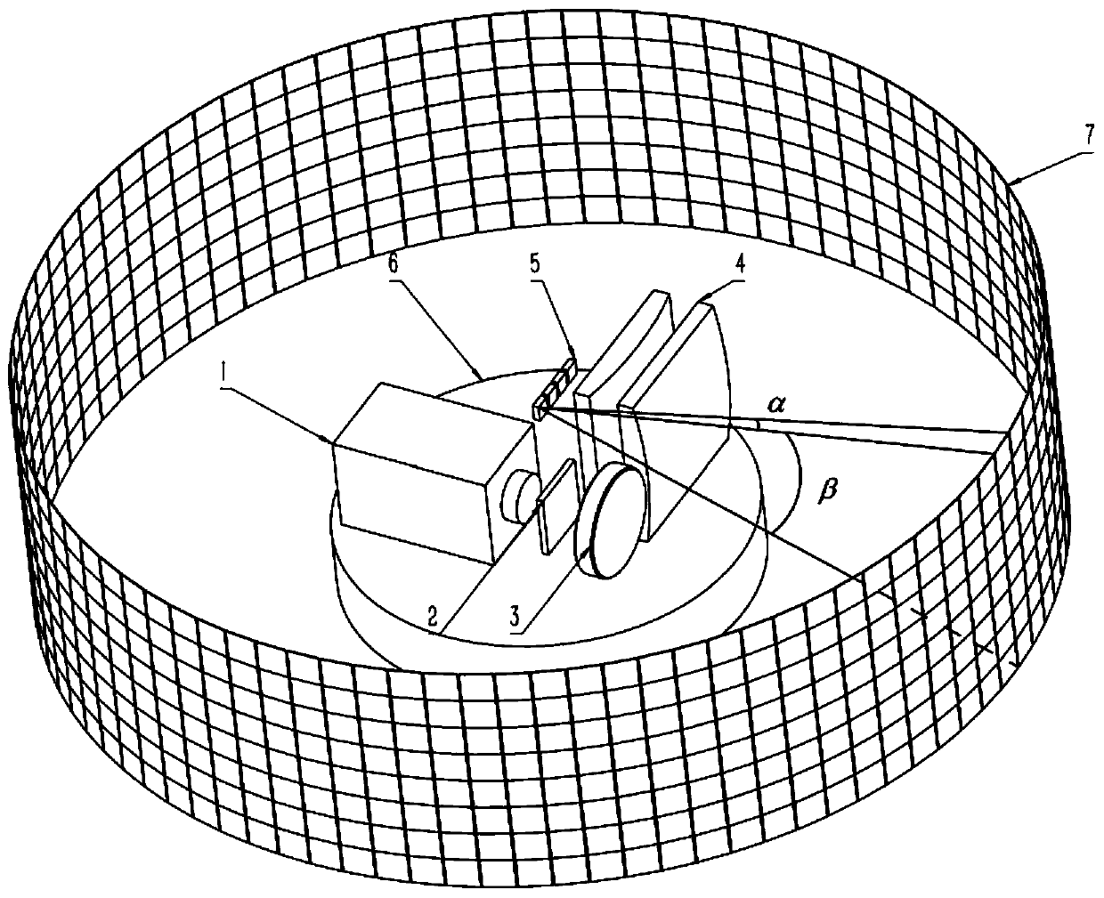 Rotary scanning laser radar imaging device