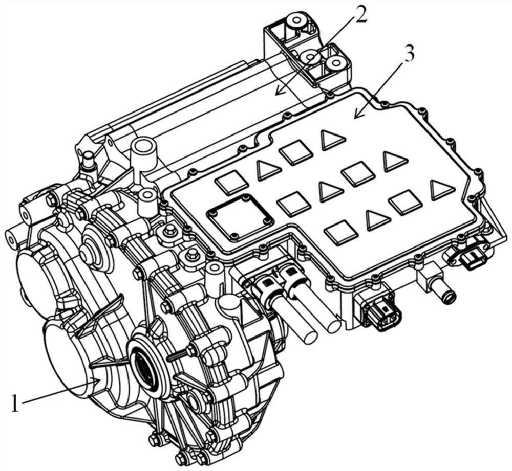 Three-in-one motor control device integrating speed reducer, motor and controller