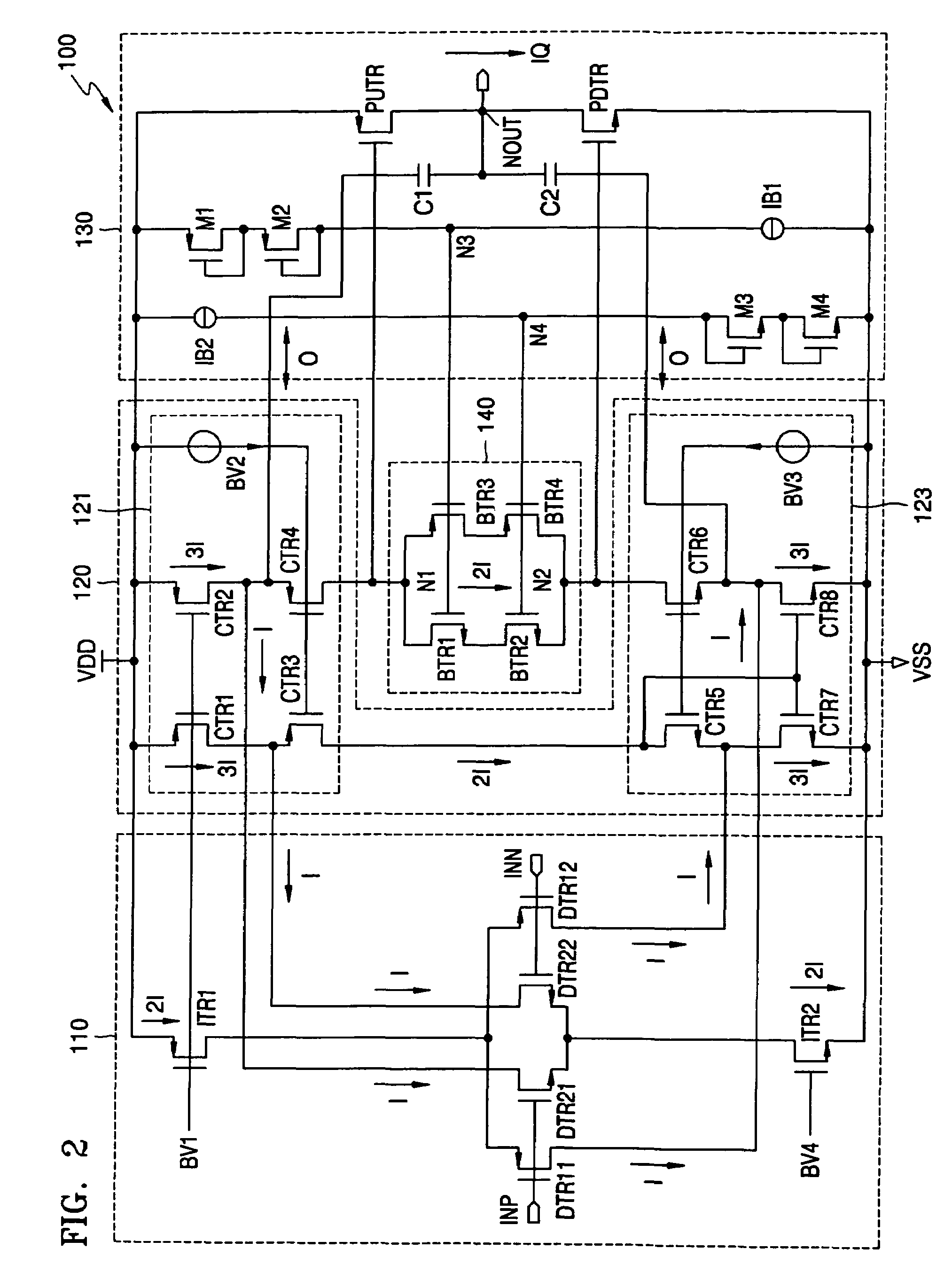 Differential amplifier with cascade control