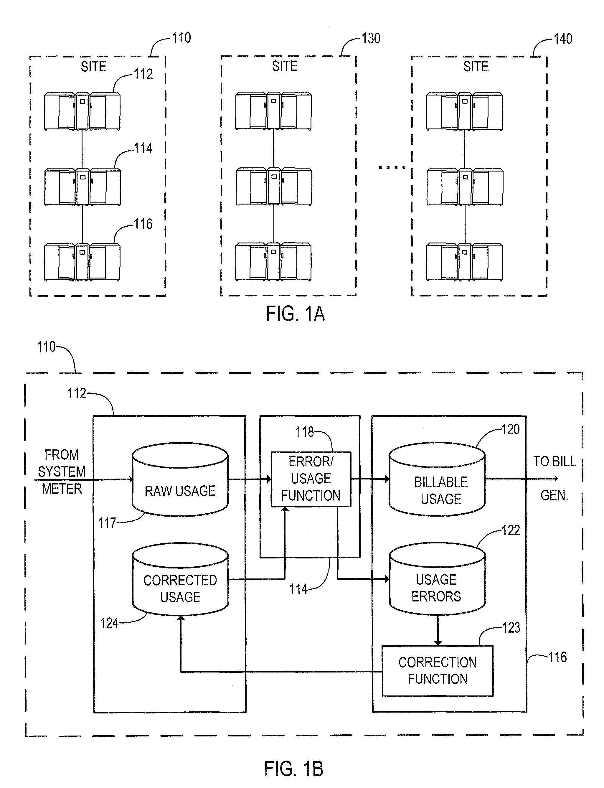 Method and system for server-based error processing in support of legacy-based usage and billing systems