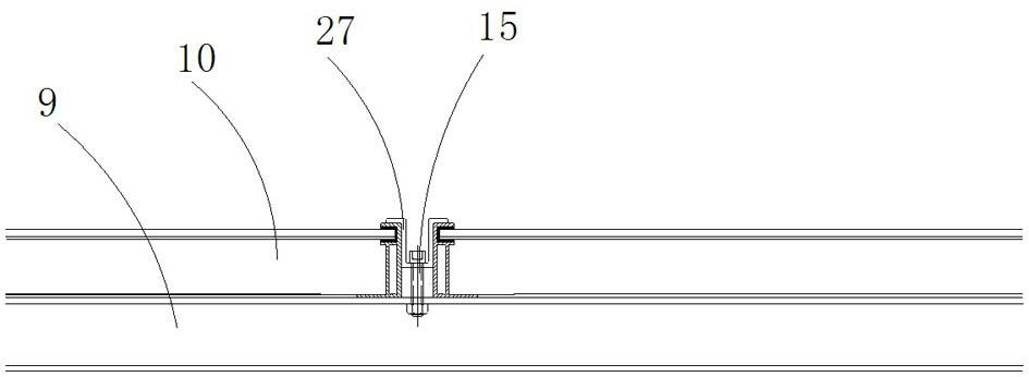 Connection node of metal proofing system for solar photovoltaic building and mounting method