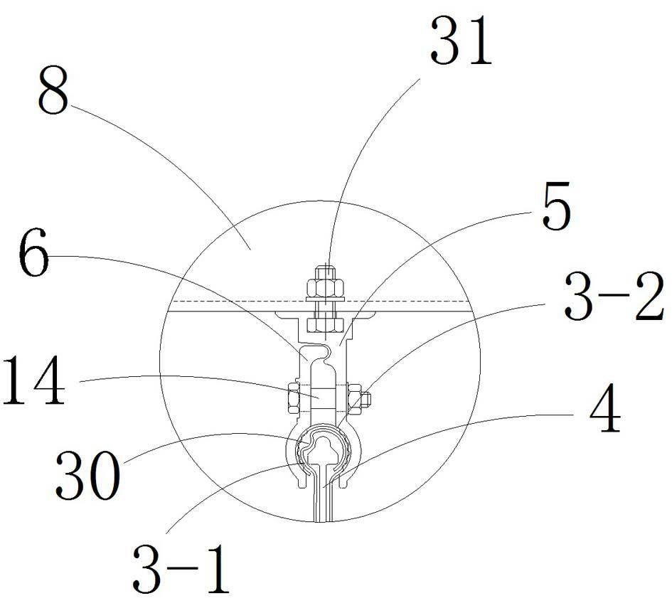 Connection node of metal proofing system for solar photovoltaic building and mounting method