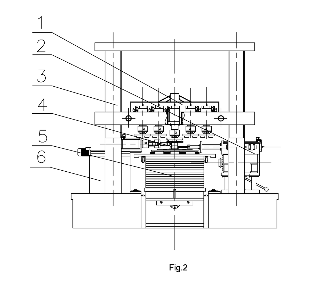 Tester assembled by multiple sets of mechanisms for shear strength-scale effect of rock joint