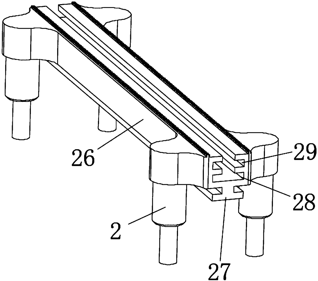 Expandable gantry crane frame