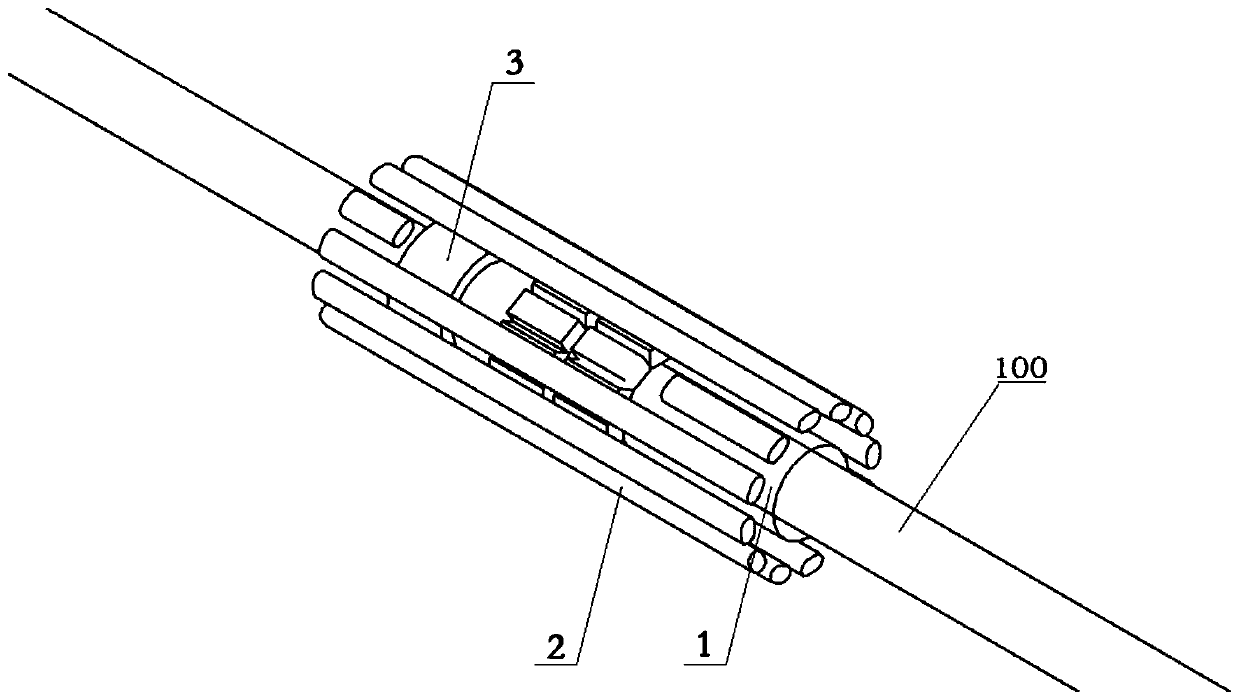 Mobile cable capable of automatically crawling