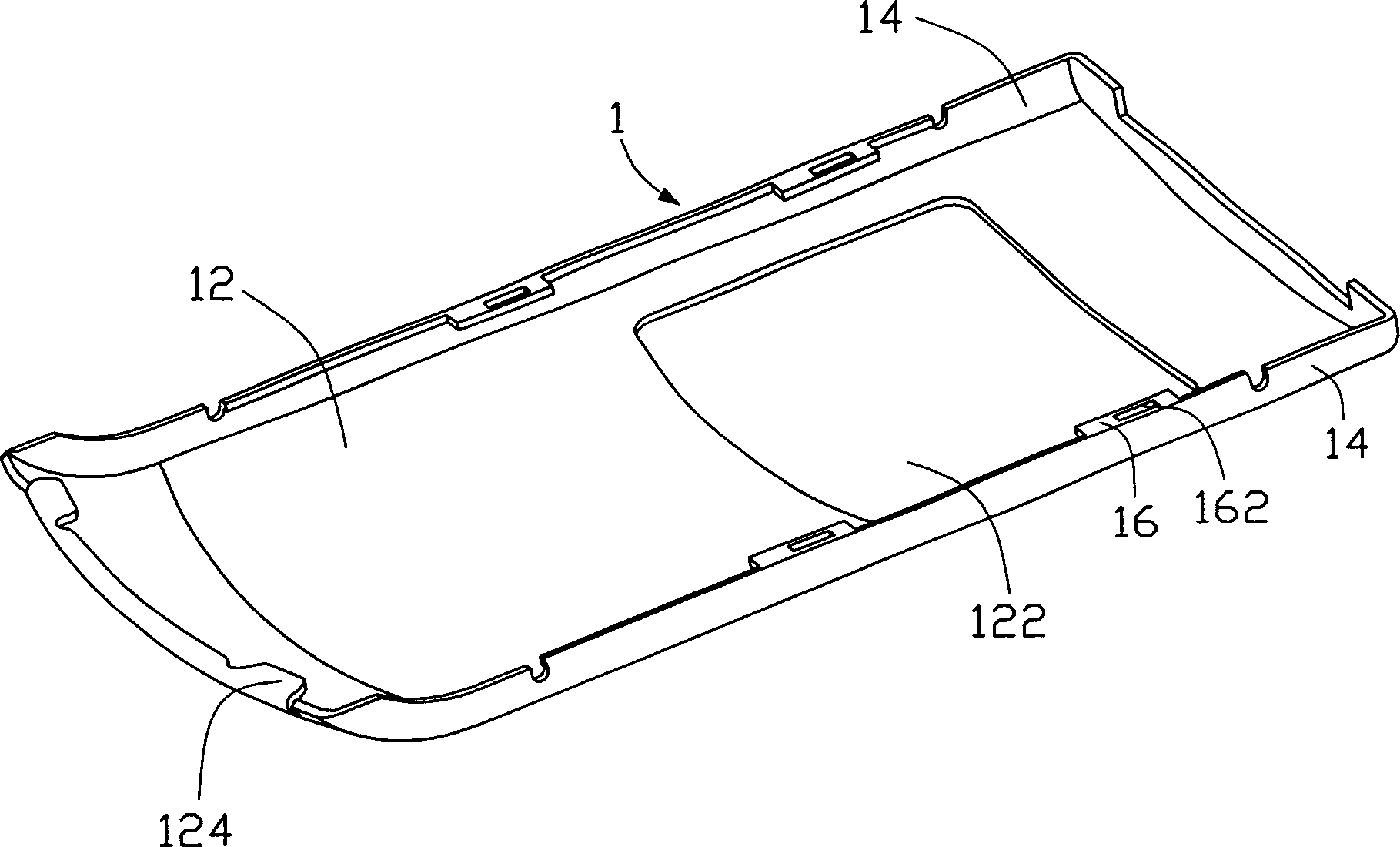 Assembling structure of portable electronic device case