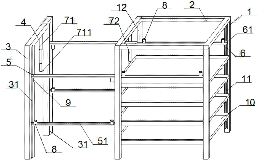 Silkworm breeding frame