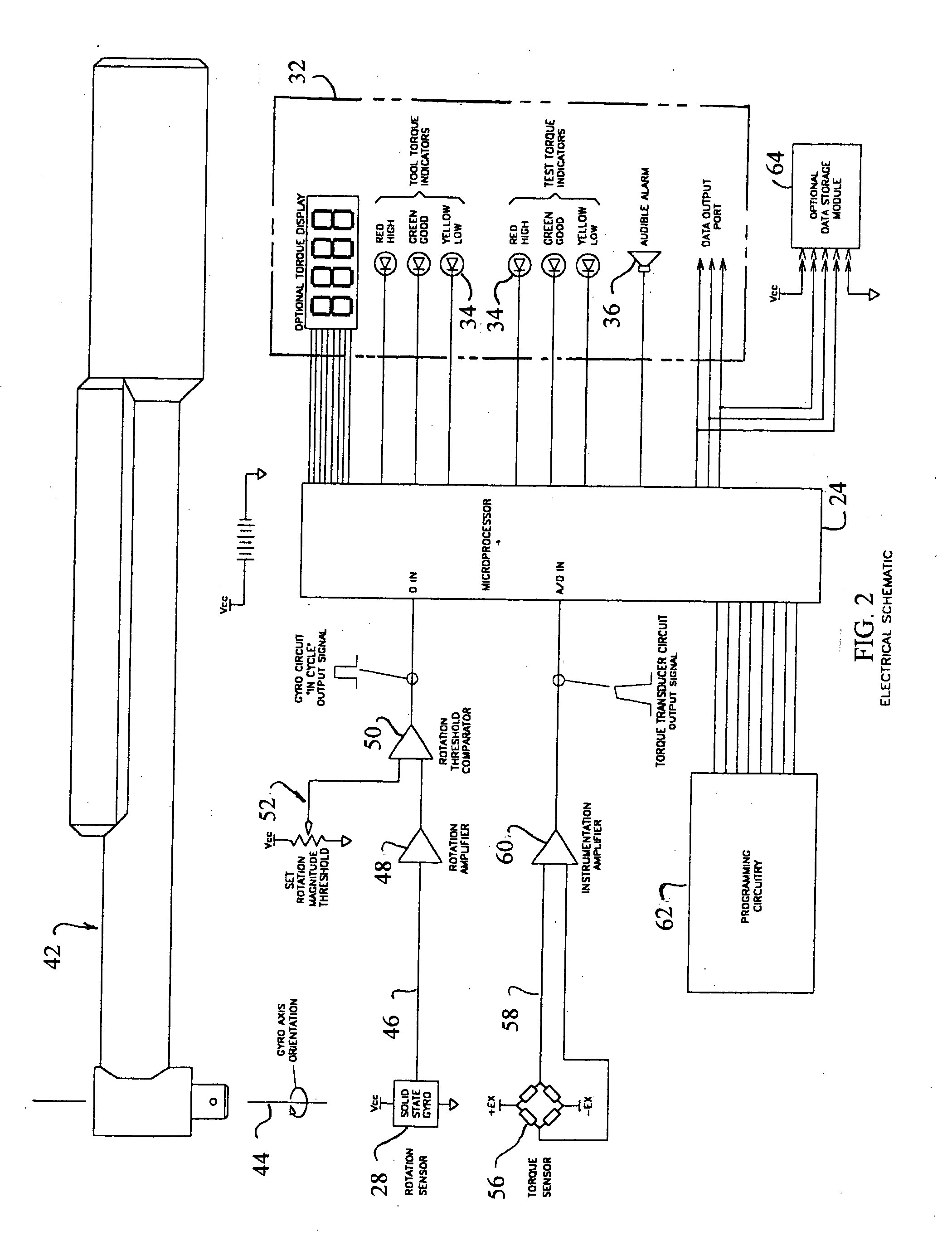 Position sensing electronic torque wrench