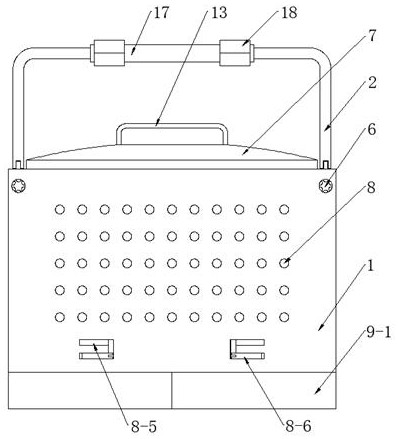 Hand-held plastic basket for containing articles