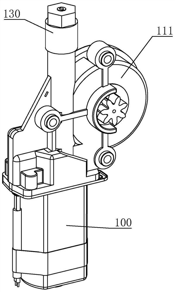 A noise reduction motor unit for lifting and its production method