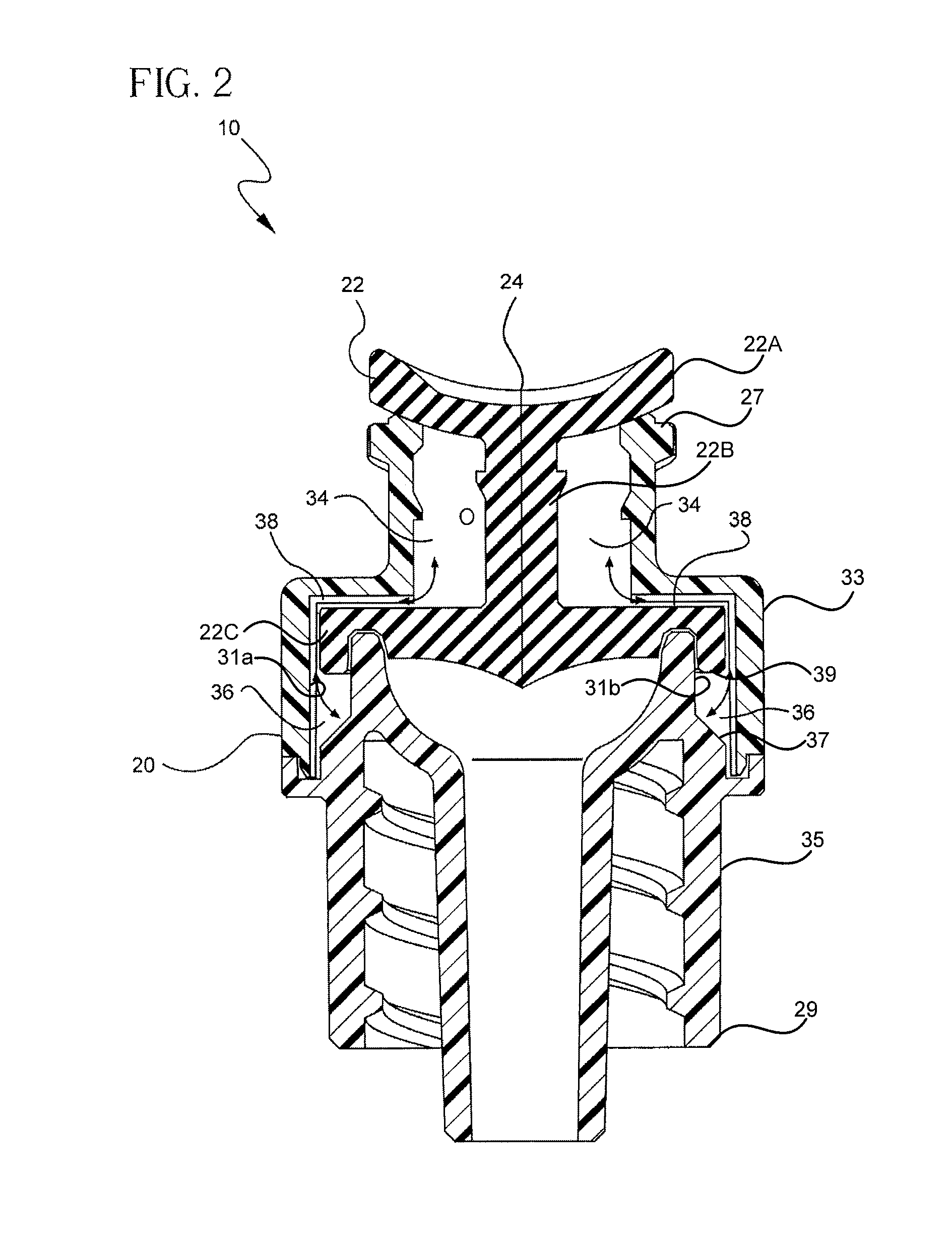 Vascular access device gas displacement