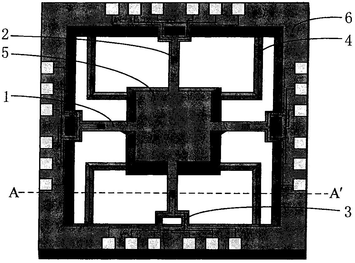 Resonant accelerometer based on bident type resonant beam