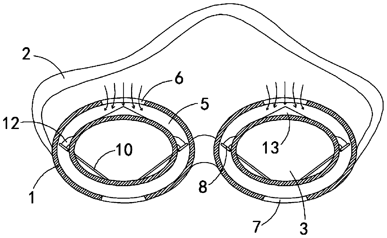 Anti-fog swimming goggles