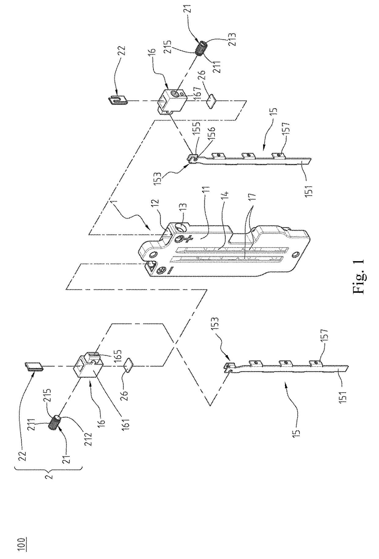 Wall mount component and wire clamp connector thereof