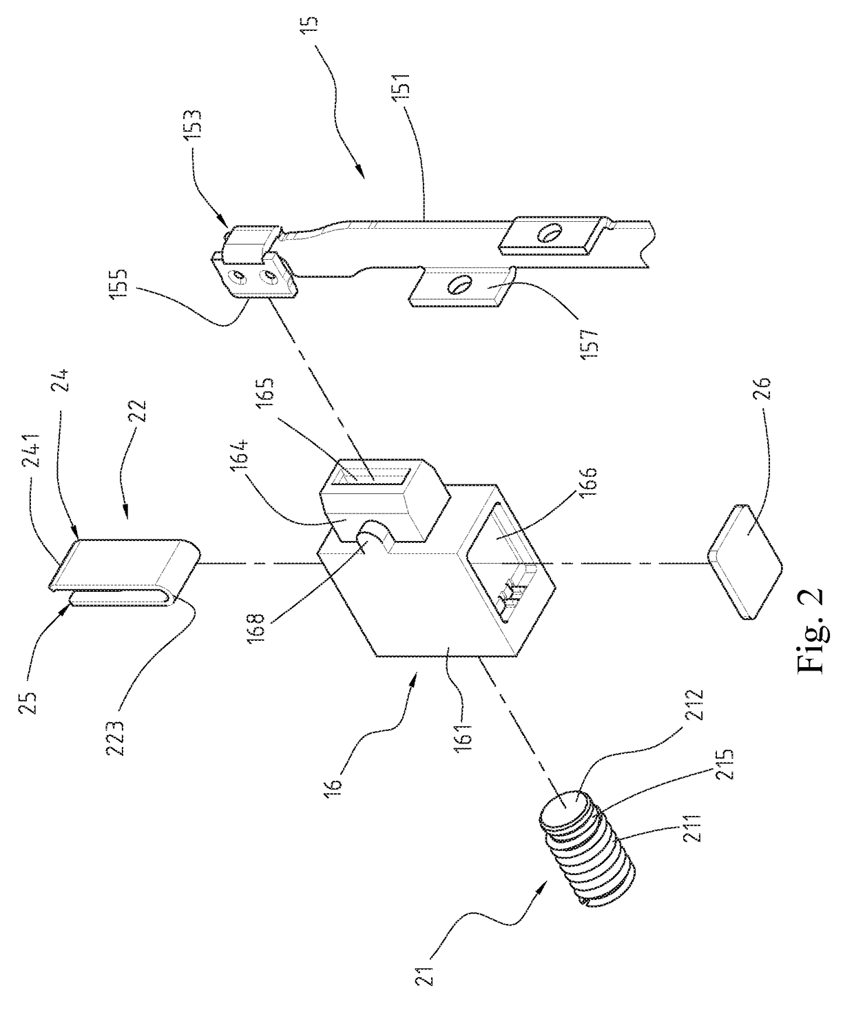 Wall mount component and wire clamp connector thereof