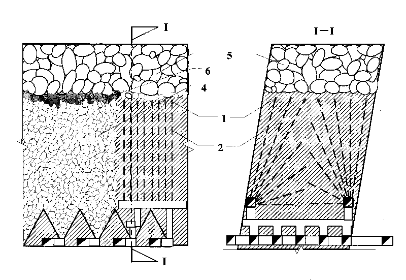 Method for dyeing interface of bursting body