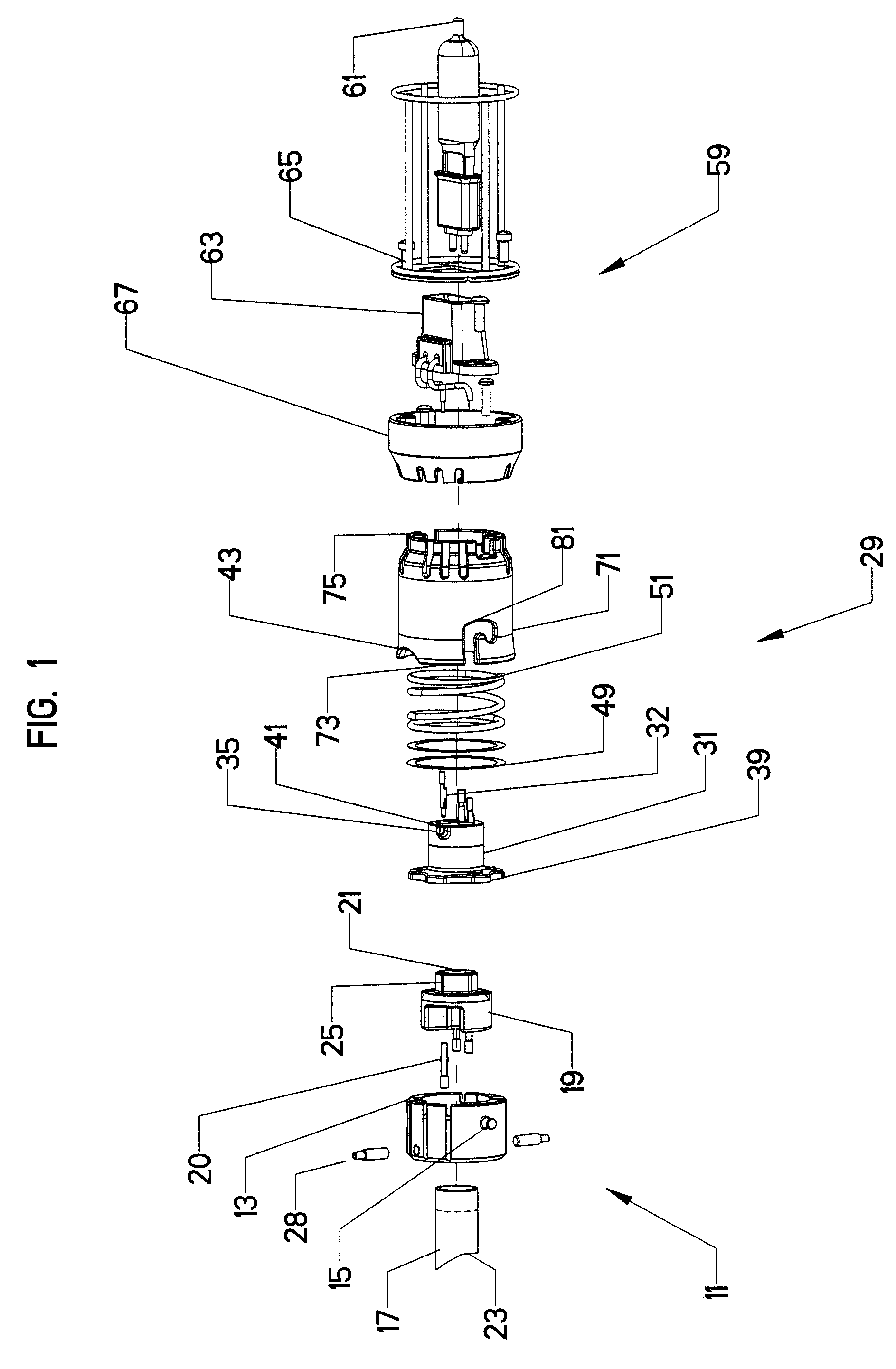 Push and twist electrical connector assembly