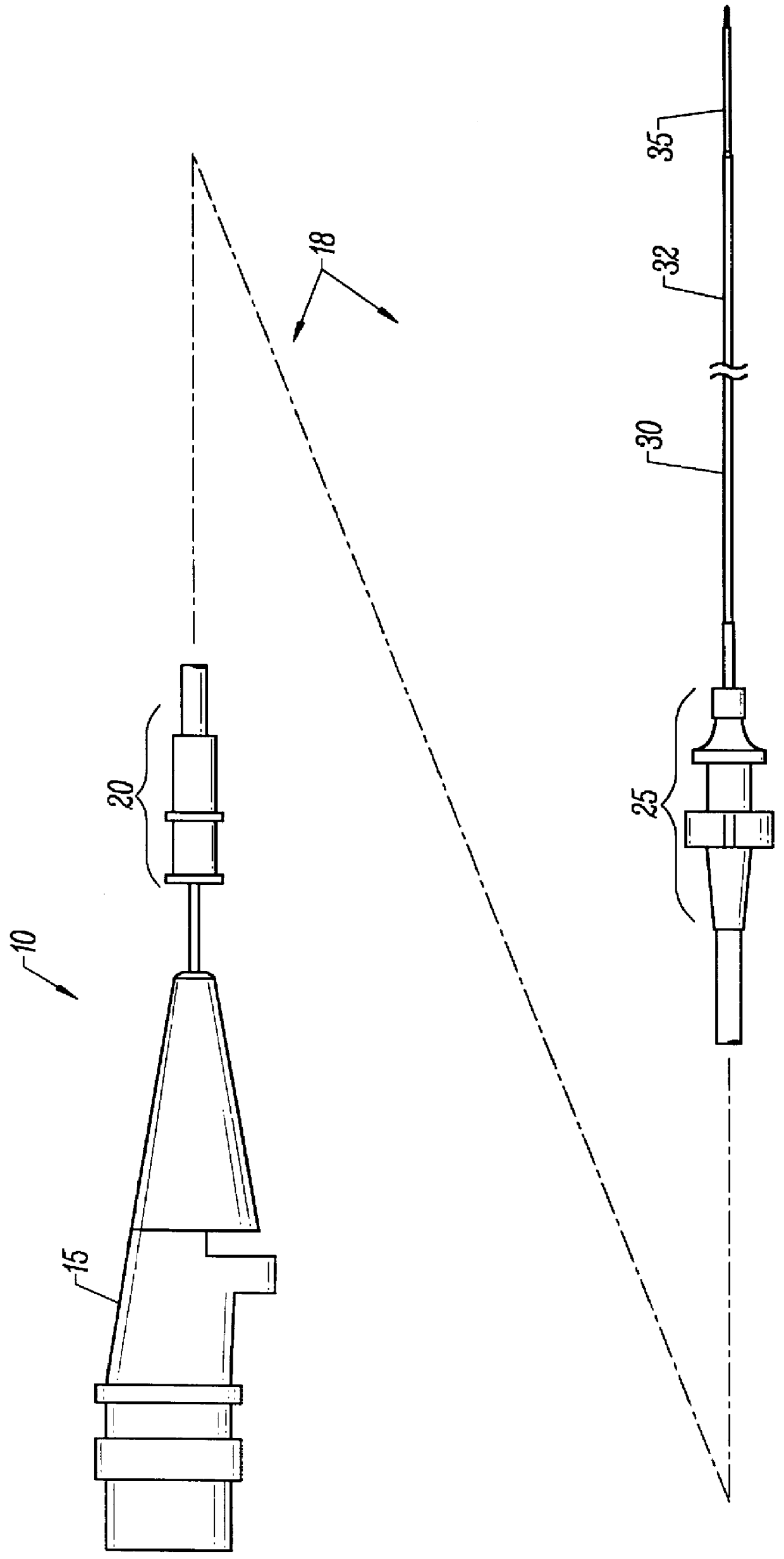 Catheher system having connectable distal and proximal portions