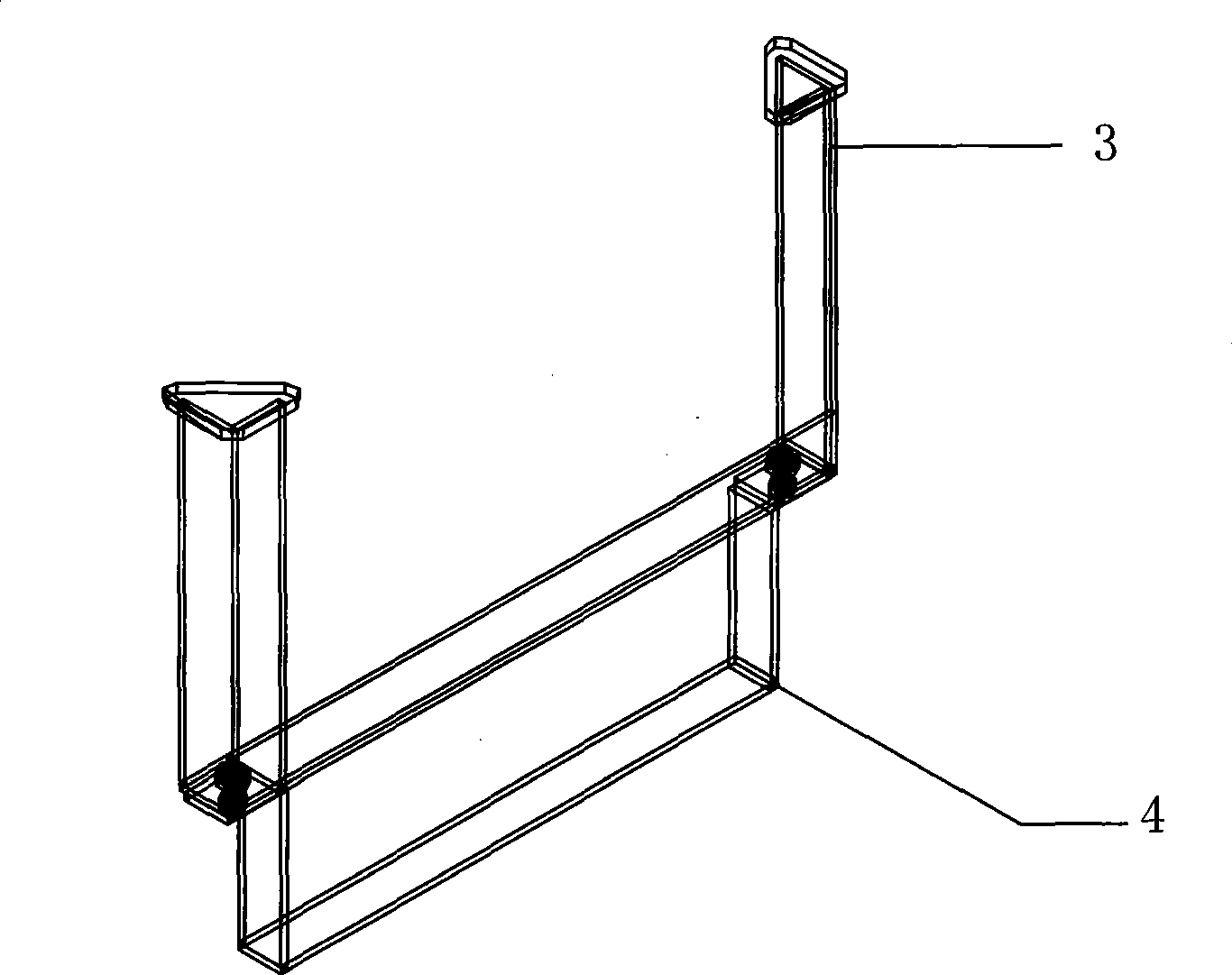 Design implement method of wind-pipe support and connection piece thereof during producing ship