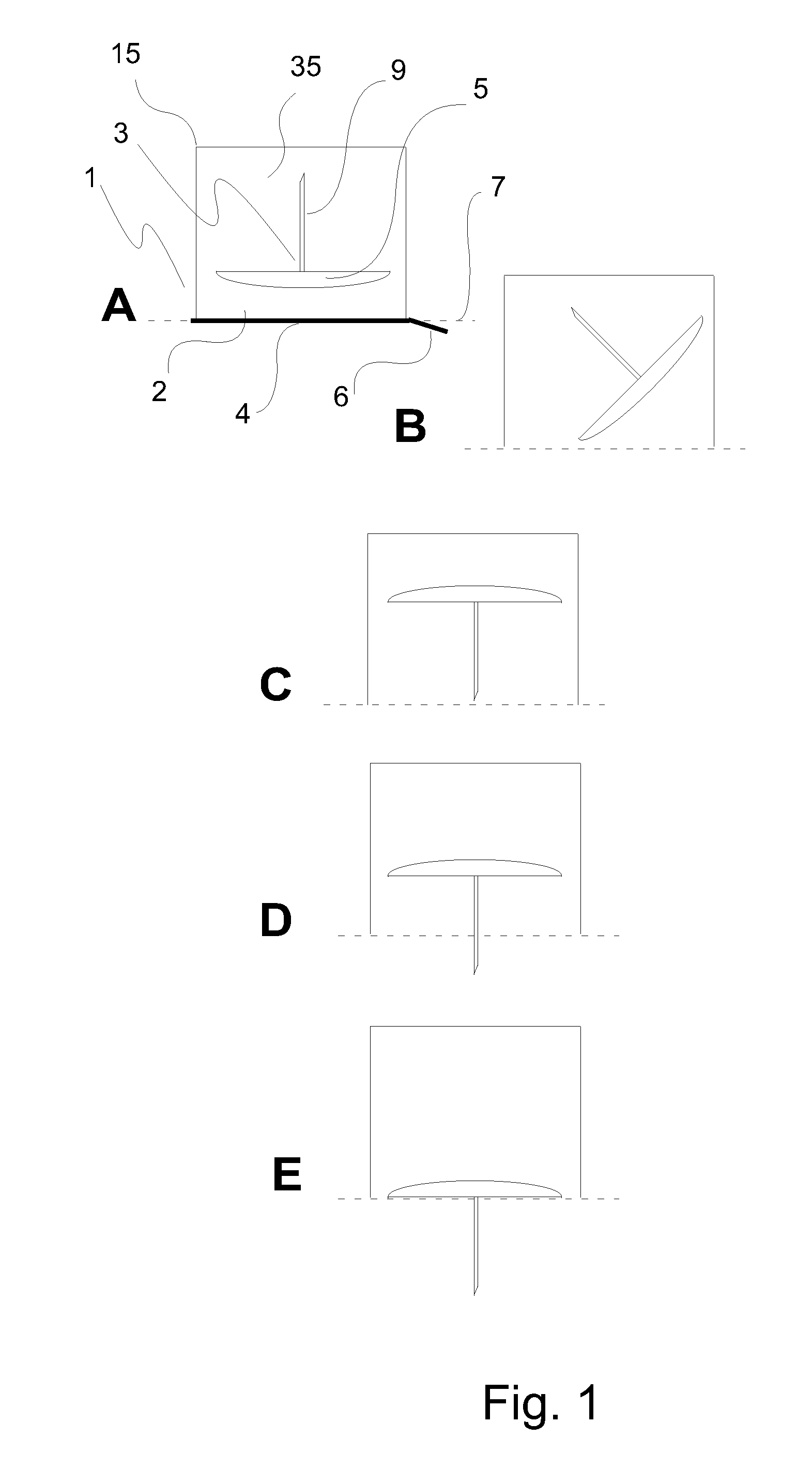 Insertion device with pivoting action