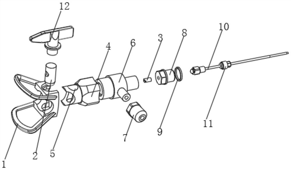 Automatic spraying switching device