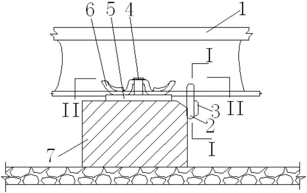 Creeping prevention elastic device for large deep open-pit mine steep slope railway track