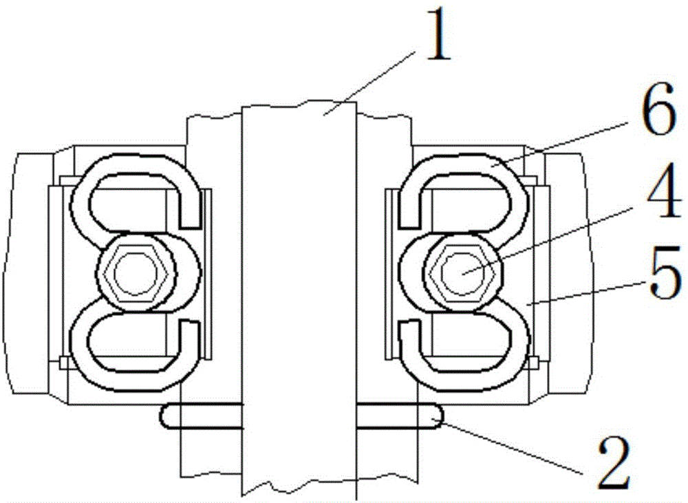 Creeping prevention elastic device for large deep open-pit mine steep slope railway track