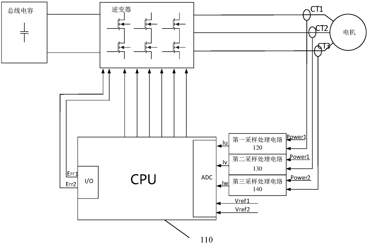 Current detection device of motor driver, and motor driver