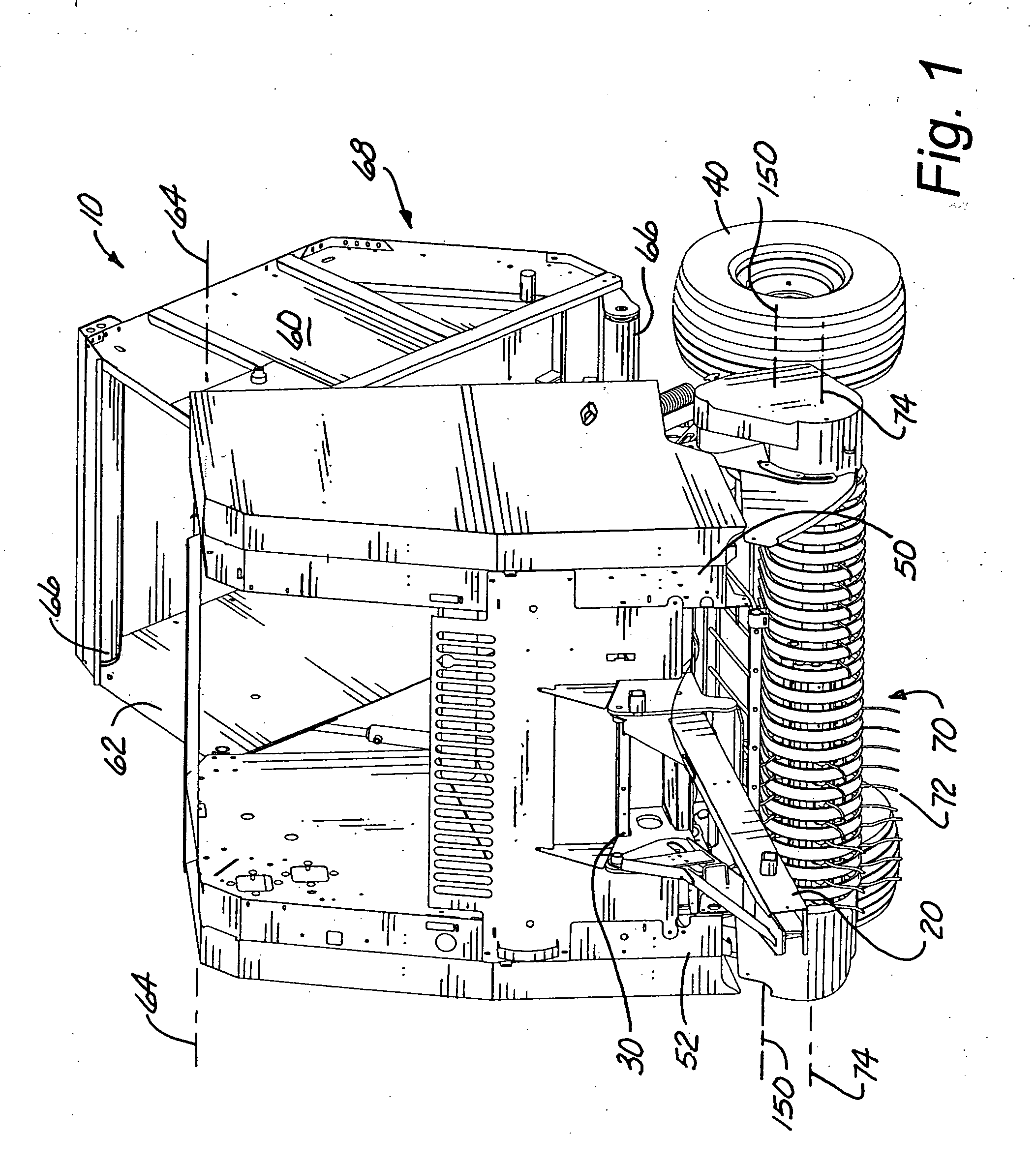 Wide pickup header for a round baler