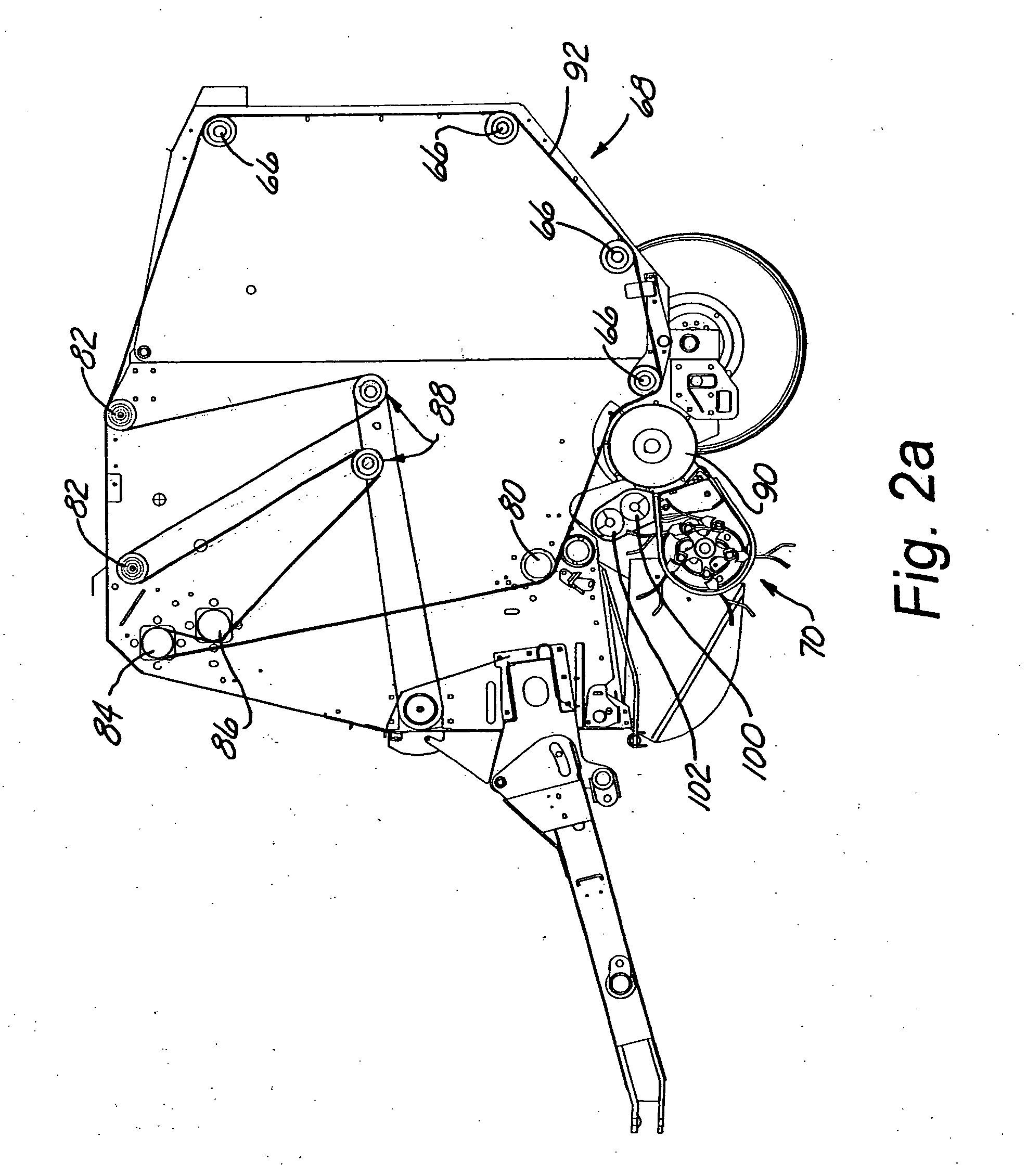 Wide pickup header for a round baler