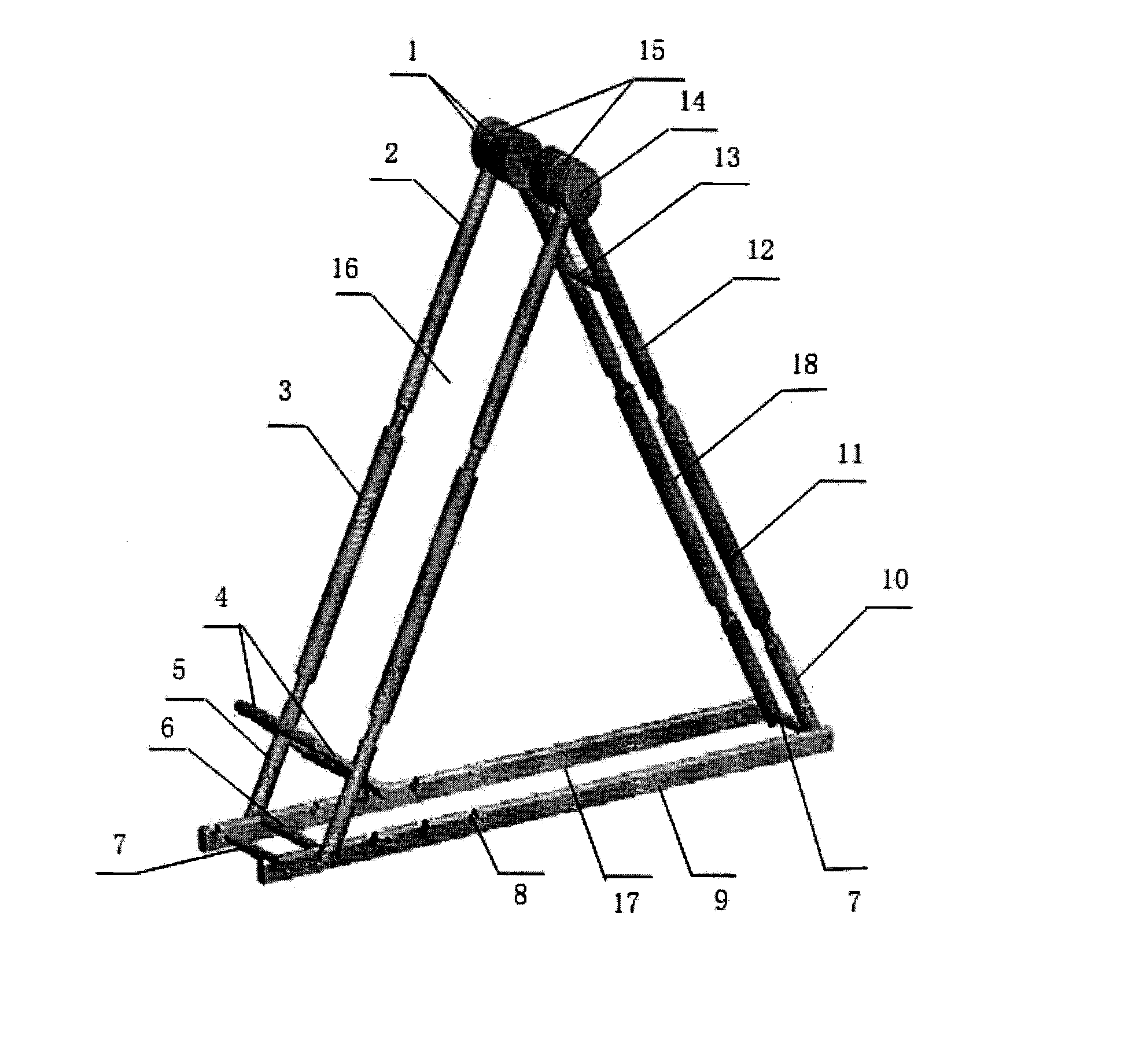 Closed reduction surgical frame for tibial fracture of patient