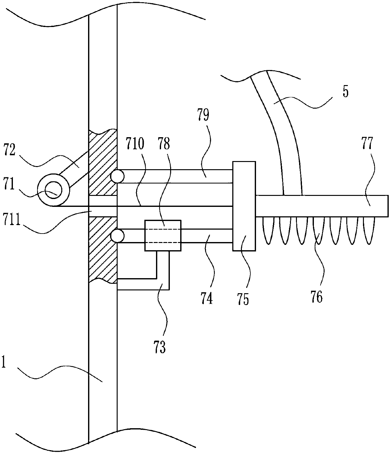 Efficient derusting device for sewage pump